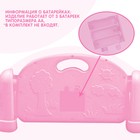 Музыкальный развивающий коврик с пианино, русская озвучка, свет, цвет розовый - Фото 7