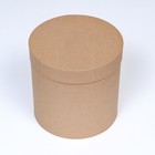 Коробка подарочная круглая, шляпная, крафт, 23×23 см - Фото 2