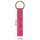 Брелок для автомобильного ключа, ремешок, натуральная кожа, розовый, лапка - Фото 5
