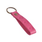 Брелок для автомобильного ключа, ремешок, натуральная кожа, розовый, лапка - Фото 4