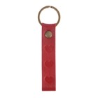 Брелок для автомобильного ключа, ремешок, натуральная кожа, красный, сердце - фото 9349854