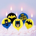 Свеча для торта "С Днем Рождения!", 5 штук, Супергерои - фото 22361133