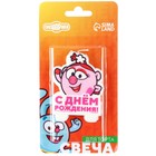 Свеча для торта "С Днем Рождения!", 4,9 х 6,7 см, Смешарики - фото 22361152