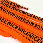Шнур плоский Nice, размер 130 см, цвет оранжевый - фото 303120078