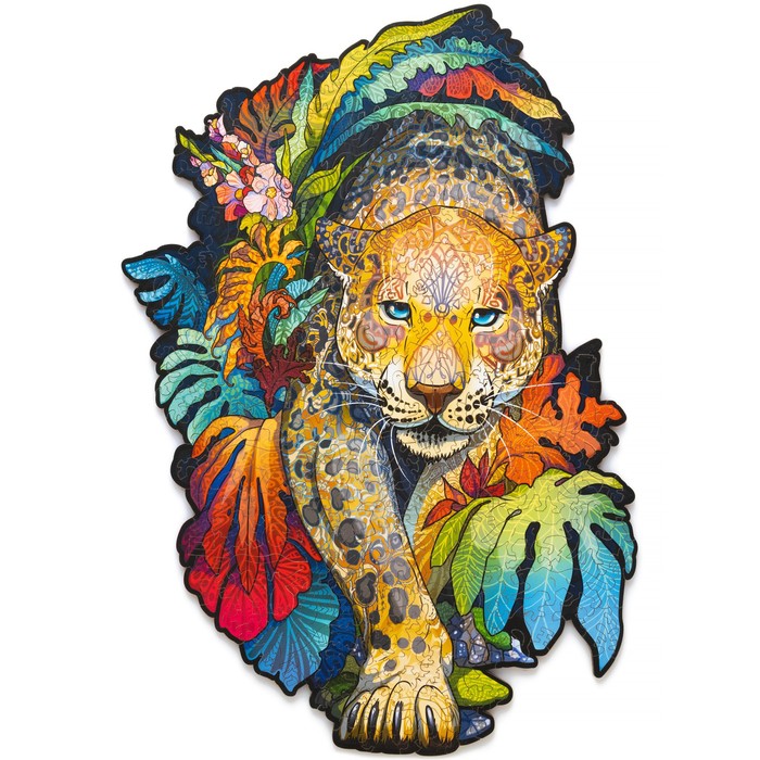 Пазл деревянный «Ягуар», размер S — 18 × 24,3 см, 131 деталь