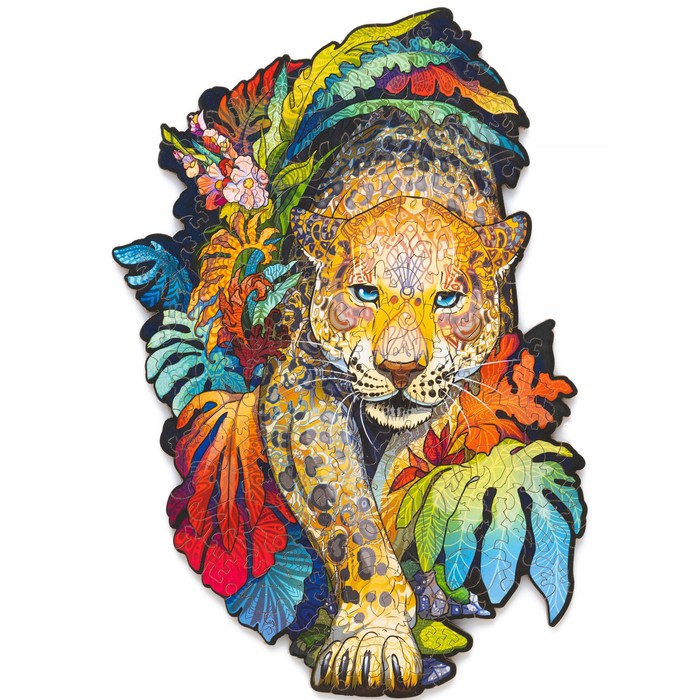 Пазл деревянный «Ягуар», размер L — 26,7 × 37,5 см, 269 деталей