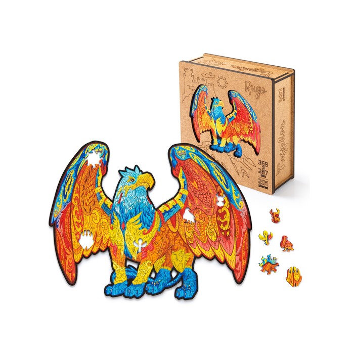 Пазл деревянный «Грифон», размер L — 29 × 37 см, 201 деталей