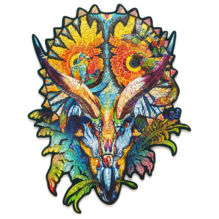 Пазл деревянный «Динозавр», размер L — 28 × 31 см, 201 деталь