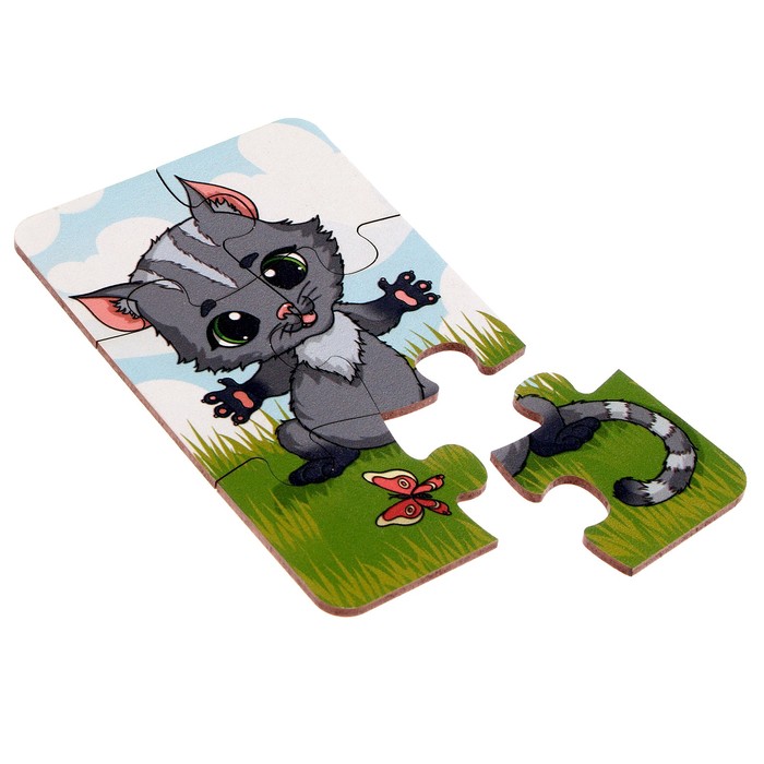 Пазл 3 картинки «Животные», 18 деталей, размер: 8 × 13 см 64214