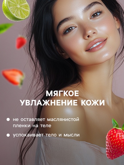 Бомбочка для ванны "Клубника-Лайм", 80 г