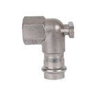 Угольник настенный ROMMER RSS-0011-002212, ВПр-ВР, d=22 мм x 1/2", с креплением, пресс - Фото 2