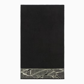 Полотенце махровое Love Life "Leaves" 70*140 см, черный, 100% хл, 360 гр/м2