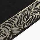 Полотенце махровое Love Life Leaves 70×140 см, 100% хлопок, 360 г/м², черное - Фото 4