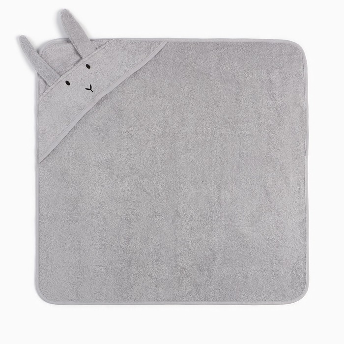 Набор Крошка Я (полотенце-уголок, рукавица, нагрудник), серый, 100% хл, 360 гр/м2 - фото 1909222103