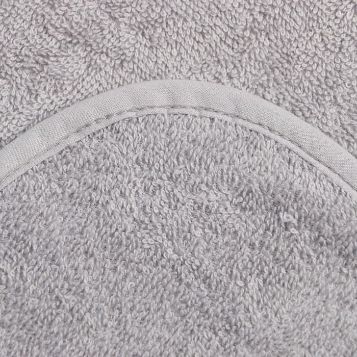 Набор Крошка Я (полотенце-уголок, рукавица, нагрудник), серый, 100% хл, 360 гр/м2 - фото 1909222105