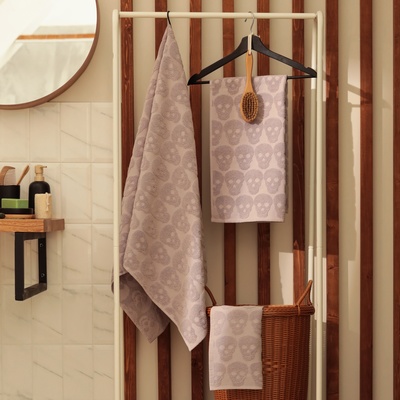 Полотенце махровое Love Life «Sculls» 50×90 см, светло-розовый, 100% хл, 450 г/м²