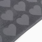 Полотенце махровое Love Life "Hearts" 30*50 см, темно-серый, 100% хл, 450 гр/м2 - Фото 4