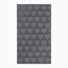 Полотенце махровое Love Life Hearts, 70×140 см, хлопок 100%, тёмно-серое - Фото 9