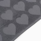 Полотенце махровое Love Life "Hearts" 70*140 см, темно-серый, 100% хл, 450 гр/м2 - Фото 4