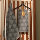 Полотенце махровое Love Life Hearts, 70×140 см, хлопок 100%, тёмно-серое - Фото 2