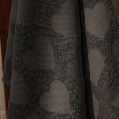 Полотенце махровое Love Life "Hearts" 70*140 см, темно-серый, 100% хл, 450 гр/м2