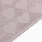 Полотенце махровое Love Life "Hearts" 30*50 см, светло-розовый, 100% хл, 450 гр/м2 - Фото 4