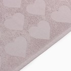 Полотенце махровое Love Life "Hearts" 70*140 см, светло-розовый, 100% хл, 450 гр/м2 - Фото 4