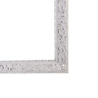 Рама для картин (зеркал) 60 х 90 х 4 см, дерево "Версаль", бело-серебристый - Фото 4