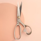 Ножницы закройные, скошенное лезвие, 24,1 см, цвет серый, УЦЕНКА - Фото 2