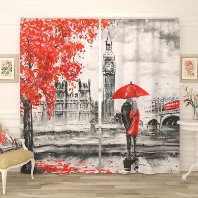 Фотошторы «Романтичный лондон», размер 150 × 260 см, габардин