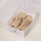 Коробки для хранения обуви, набор из 10 шт, 33×20×12 см, цвет прозрачный - фото 24249460
