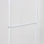 Вешалка двойная напольная металлическая для одежды, с полкой, 110×62×150 см, цвет белый - Фото 4