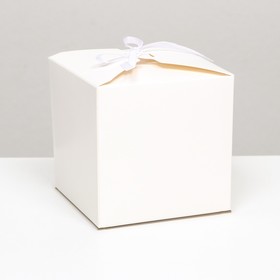 Коробка складная, квадратная, белая, 12 х 12 х 12 см,