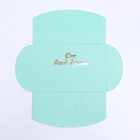 Конверт под сертификат с тиснением «От всей души», мятный 10.5×7 см - Фото 6