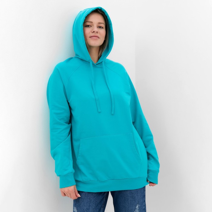 Толстовка женская, цвет мята, размер 52 64244