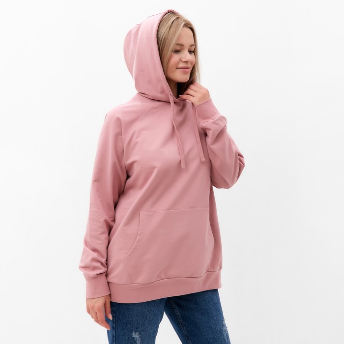 Толстовка женская, цвет сухая роза, размер 52 64254
