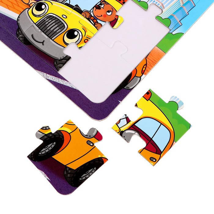 Набор пазлов на подложке 2 в 1 «Для мальчиков», 9 и 16 деталей 64257