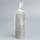 Свеча из вощины, 4,5х4,5х12,5 см, хром металлик - фото 22567454