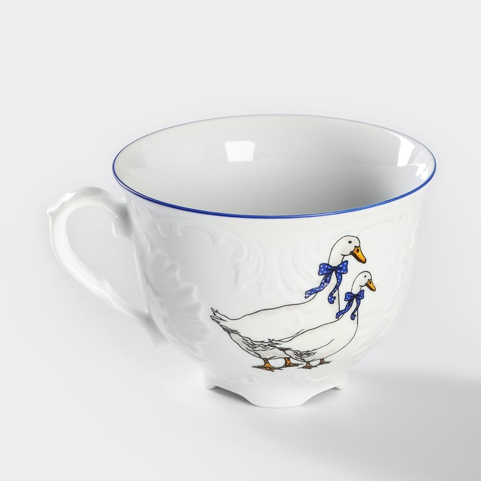 Чашка чайная «Рококо. Гуси», 330 мл - фото 1891605248
