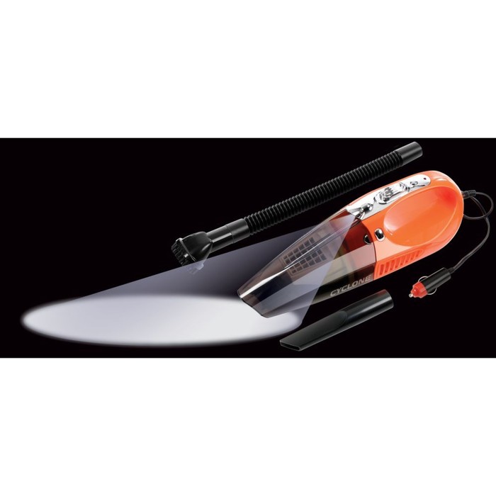 Пылесос Автомобильный Starwind CV-110 оранжевый/черный 100Вт, 12В, пылесборник 0,7 л  790584 - фото 1909222567