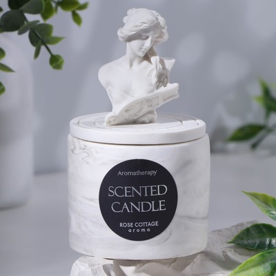 Ароматическая свеча в подсвечнике «Персик», соевый воск