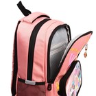 Рюкзак школьный, 39 х 30 х 19 см, Grizzly, эргономичная спинка, розовый RG-362-3_2 - фото 22364415