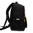 Рюкзак школьный, 39 х 30 х 19 см, Grizzly, эргономичная спинка, чёрный RG-362-3_1 - Фото 4