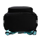 Рюкзак школьный, 40 х 25 х 13 см, Grizzly 364, эргономичная спинка, чёрный RG-364-4_1 - фото 24302400