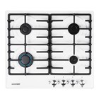 Варочная поверхность NORDFROST HS 6041 W, газовая, 4 конфорки, белый - Фото 1