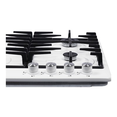 Варочная поверхность NORDFROST HS 6041 W, газовая, 4 конфорки, белый
