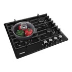 Варочная поверхность NORDFROST HS 6043 B, газовая, 4 конфорки, чёрный - Фото 4