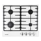 Варочная поверхность NORDFROST HS 6043 W, газовая, 4 конфорки, белый - Фото 1