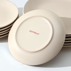 УЦЕНКА Набор тарелок керамических Доляна «Пастель», 18 предметов: 6 тарелок d=19 см, 5 тарелок d=27 см, 6 мисок d=19 см, цвет крем-брюле - Фото 3