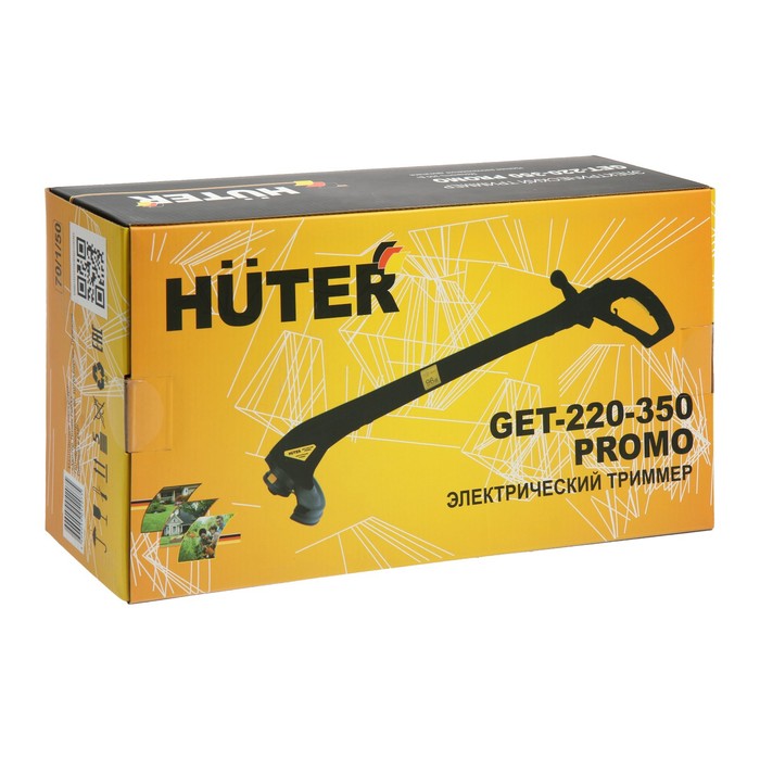 Триммер электрический Huter GET-220-350 PROMO, 350 Вт, 10000 об/мин, d=1.2 мм, М10х1,25 LH - фото 1898975212